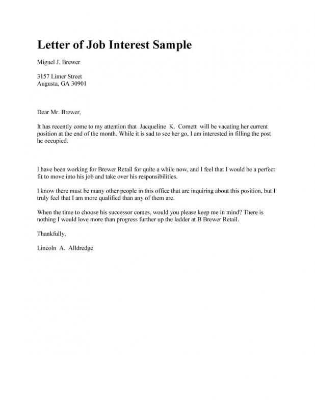 letter of interest template uk