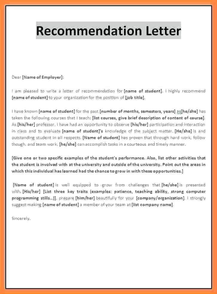 letter of recommendation thank you template