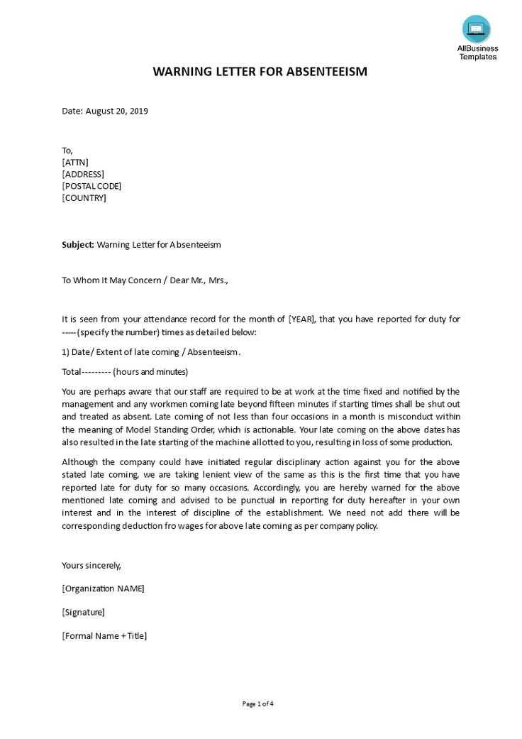 letter of reprimand template