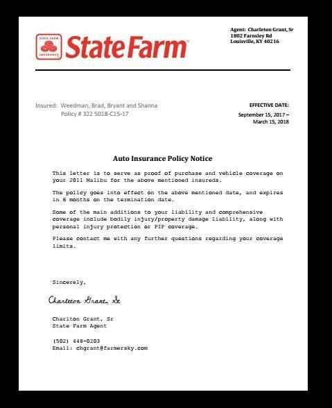 letter of self insurance explanation of no insurance template