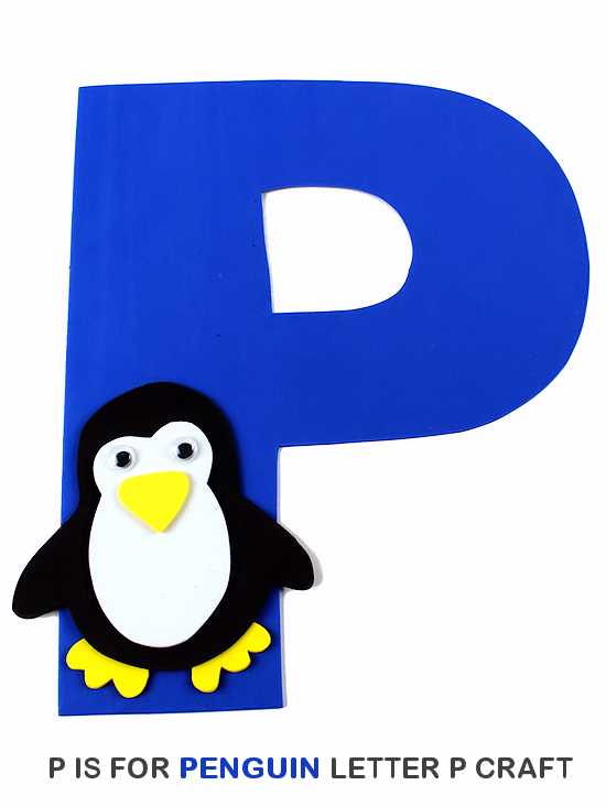 letter p penguin craft template