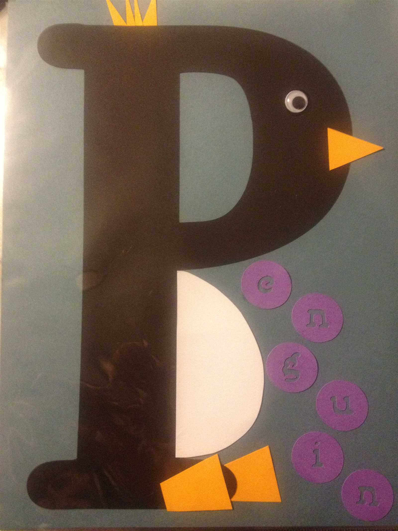 letter p penguin craft template