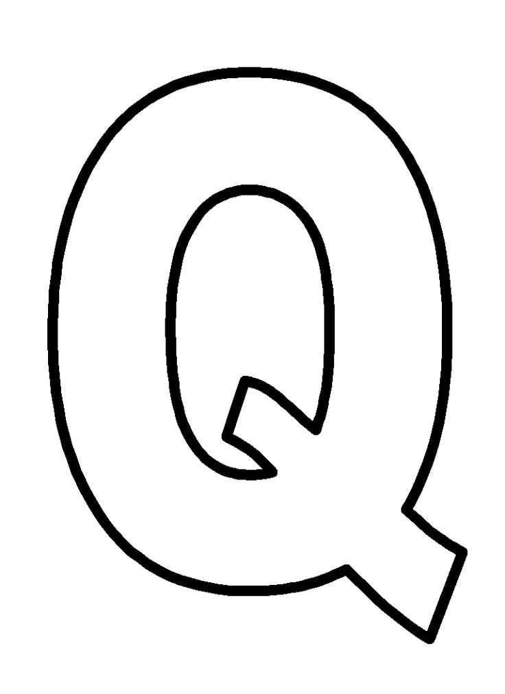 letter q template printable