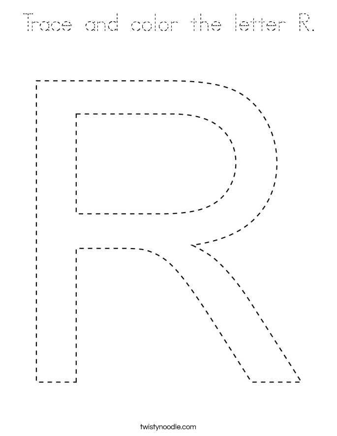 letter r cake template