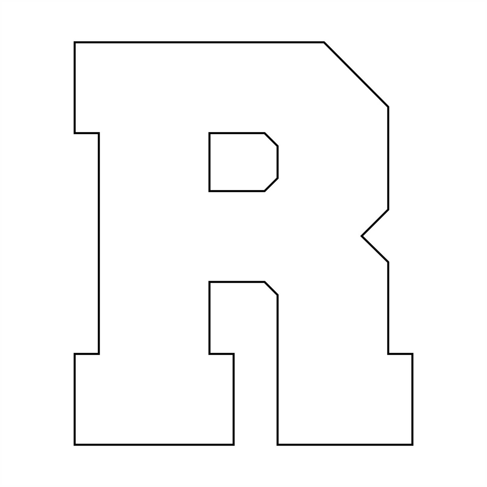 letter r template free printable