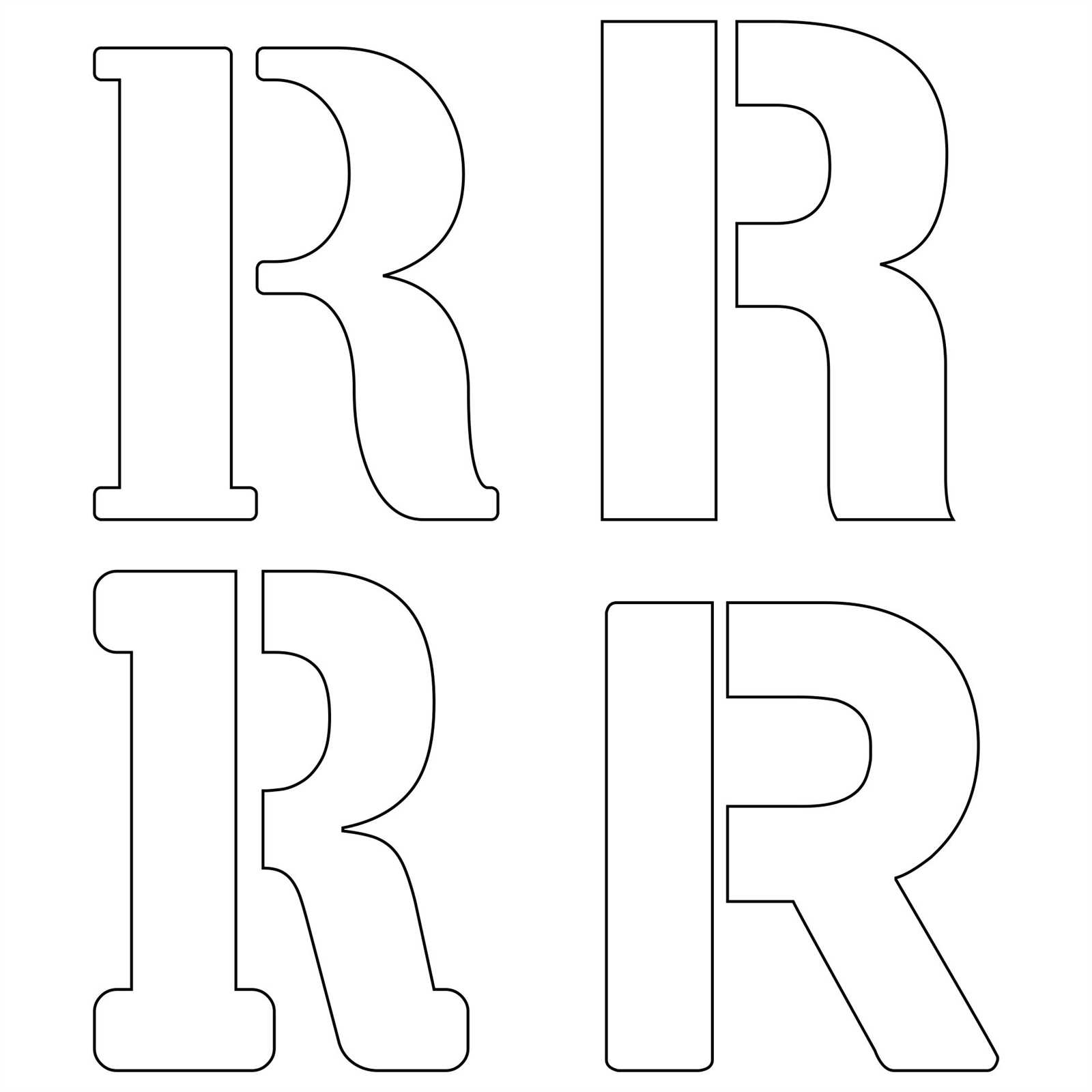 letter r template free printable