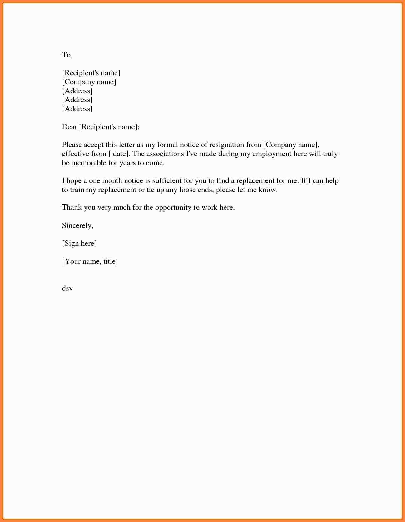 letter resignation template uk