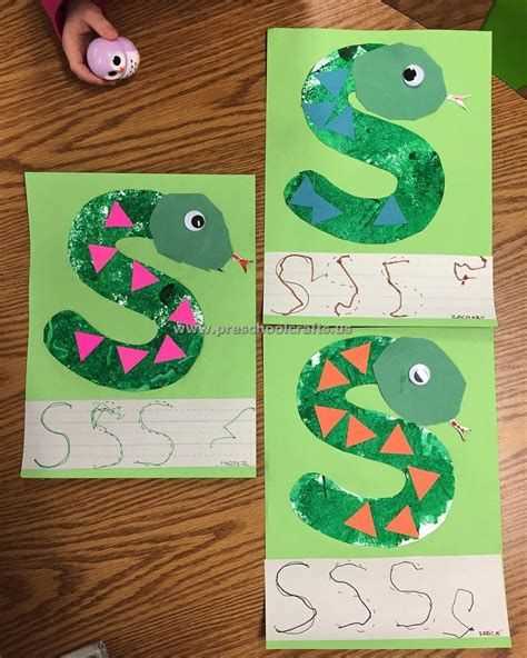 letter s snake craft template