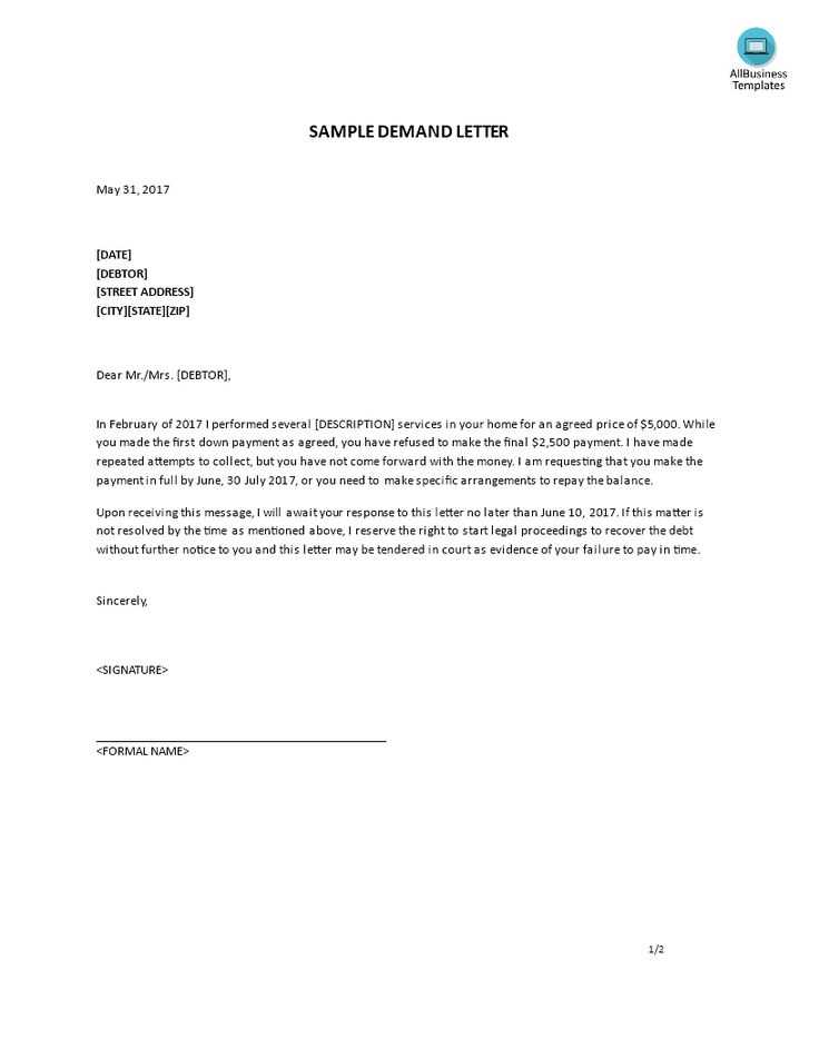 letter sample template