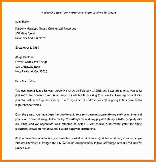 letter template for tenant notice