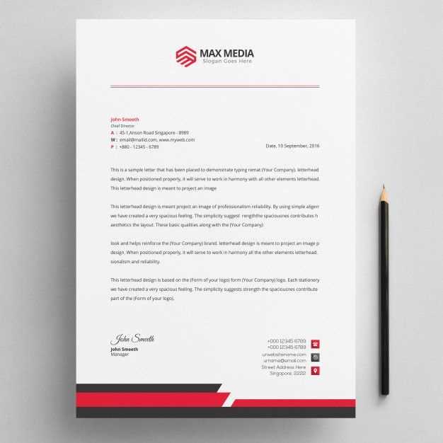 letter template psd