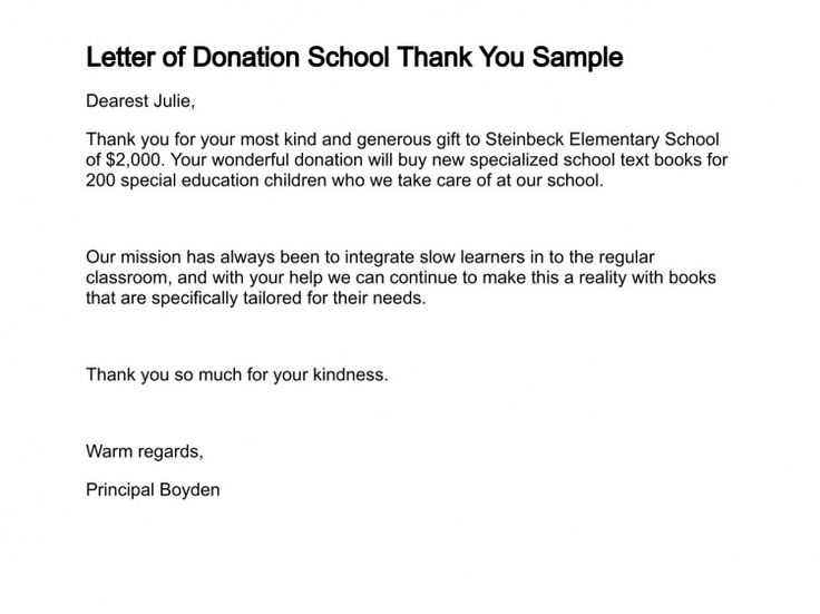 letter template to ask for donations