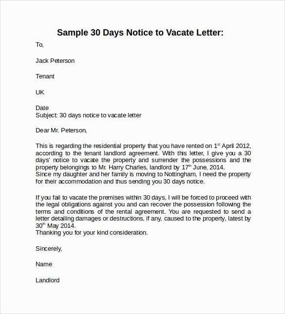 letter template to landlord for repairs