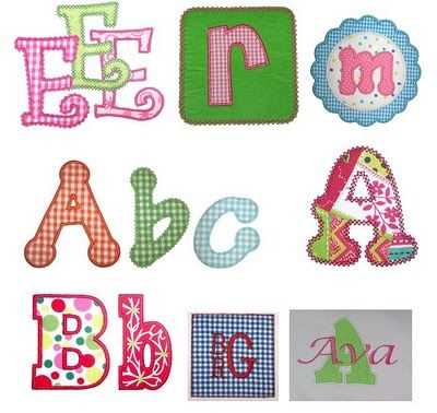 letter templates for applique