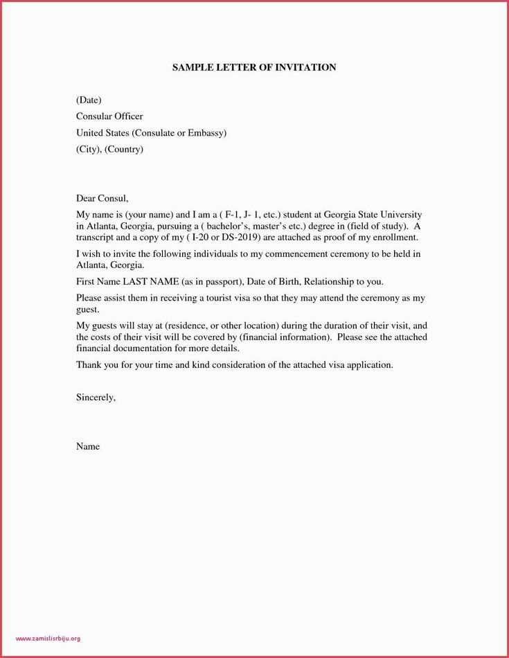 letter to consulate template