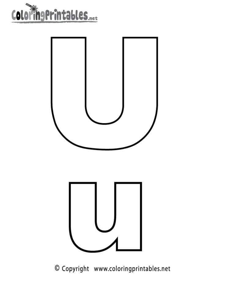 letter u template