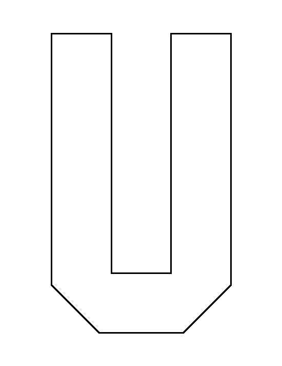 letter u template