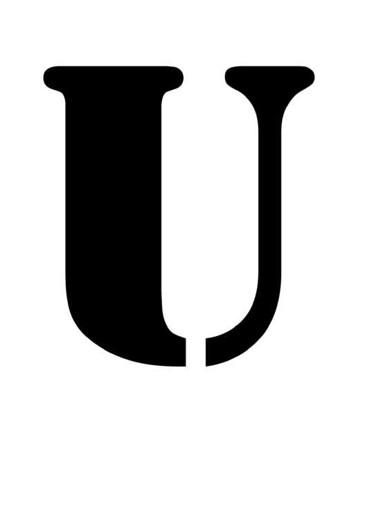 letter u template