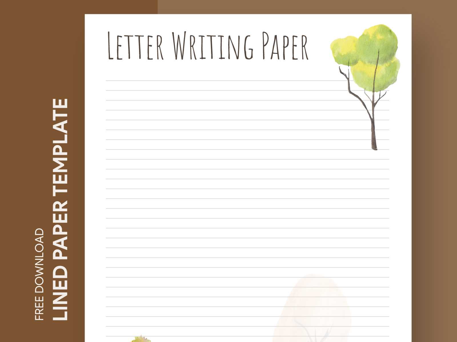 letter with lines template