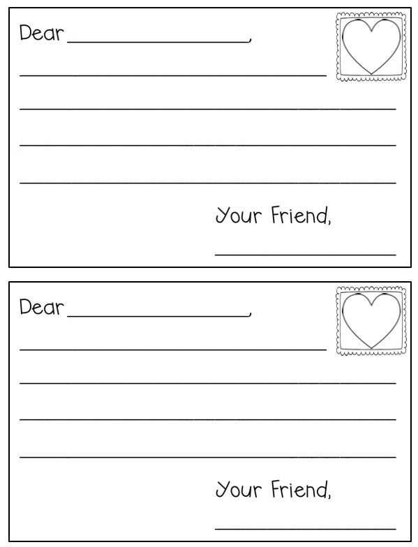 letter with picture template