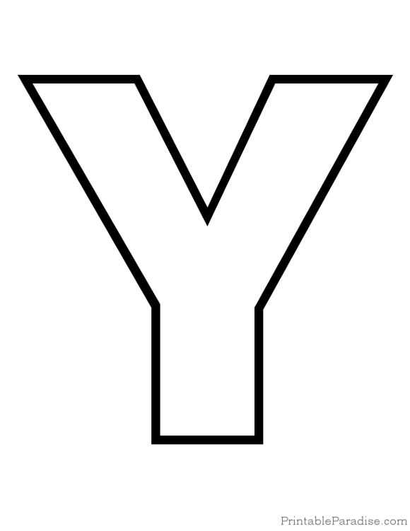 letter y template printable