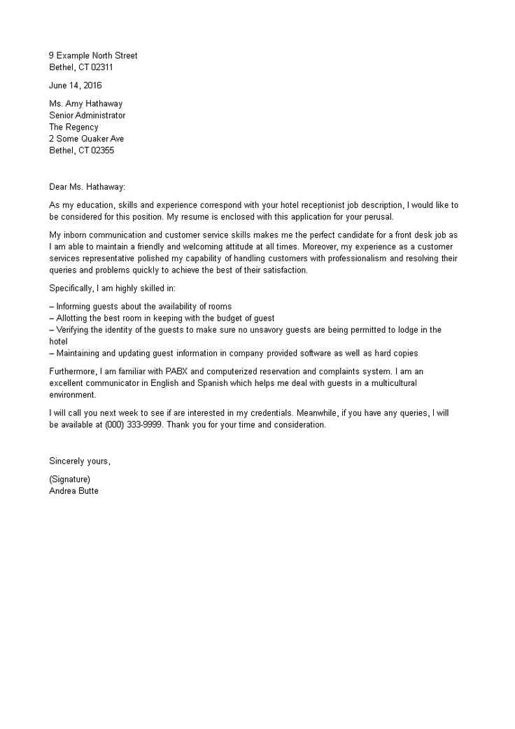 cover letter template for free