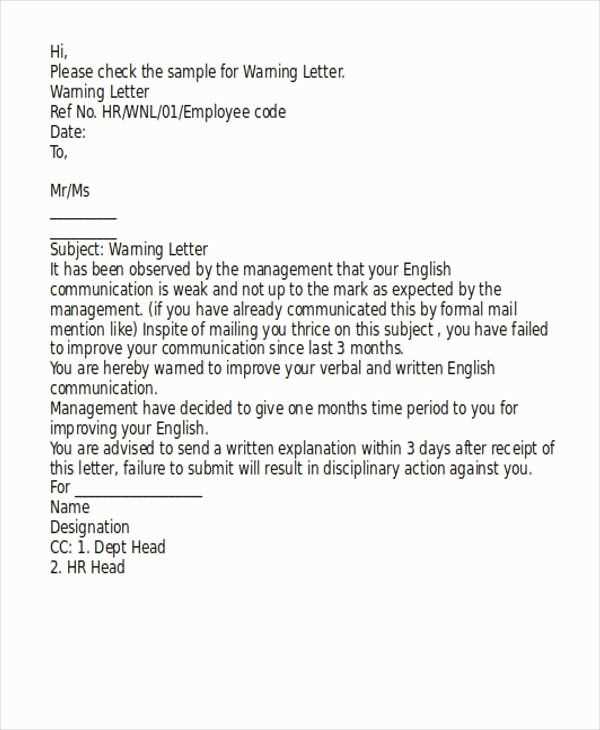 letter of explanation word template
