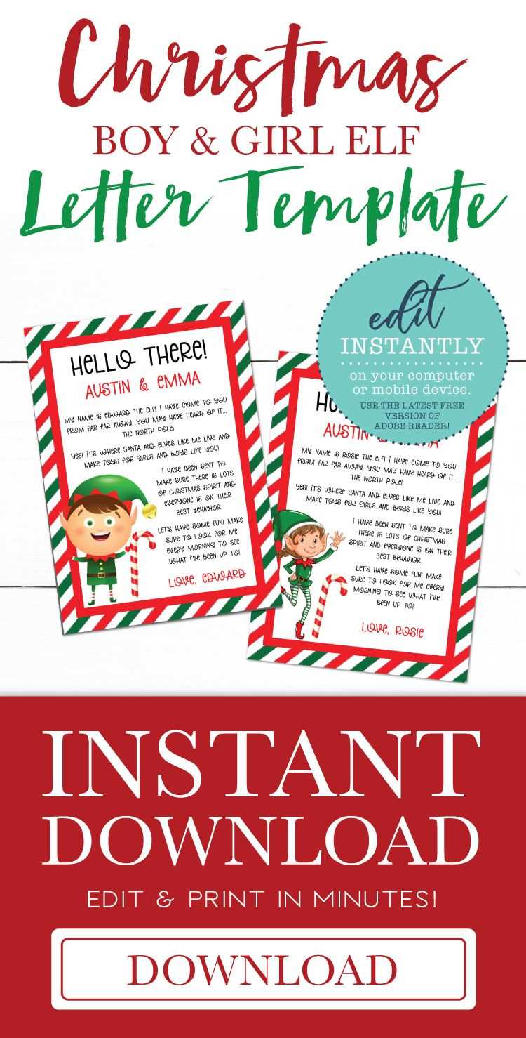 elf letter template free printable