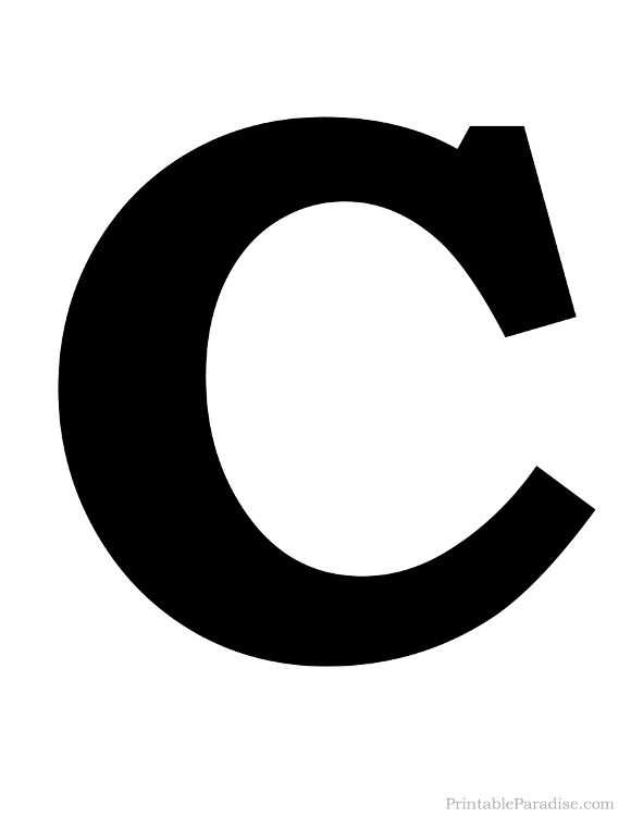 large letter c template