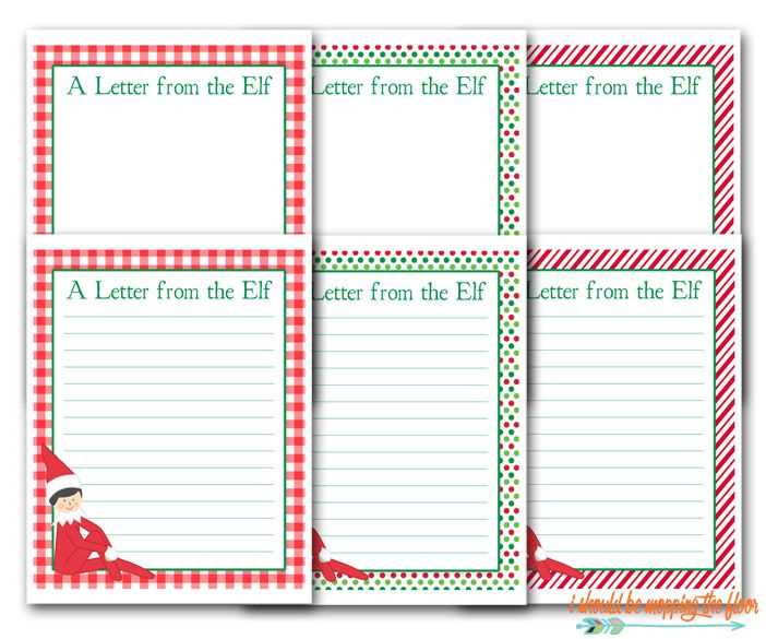 free printable elf on the shelf letter template download