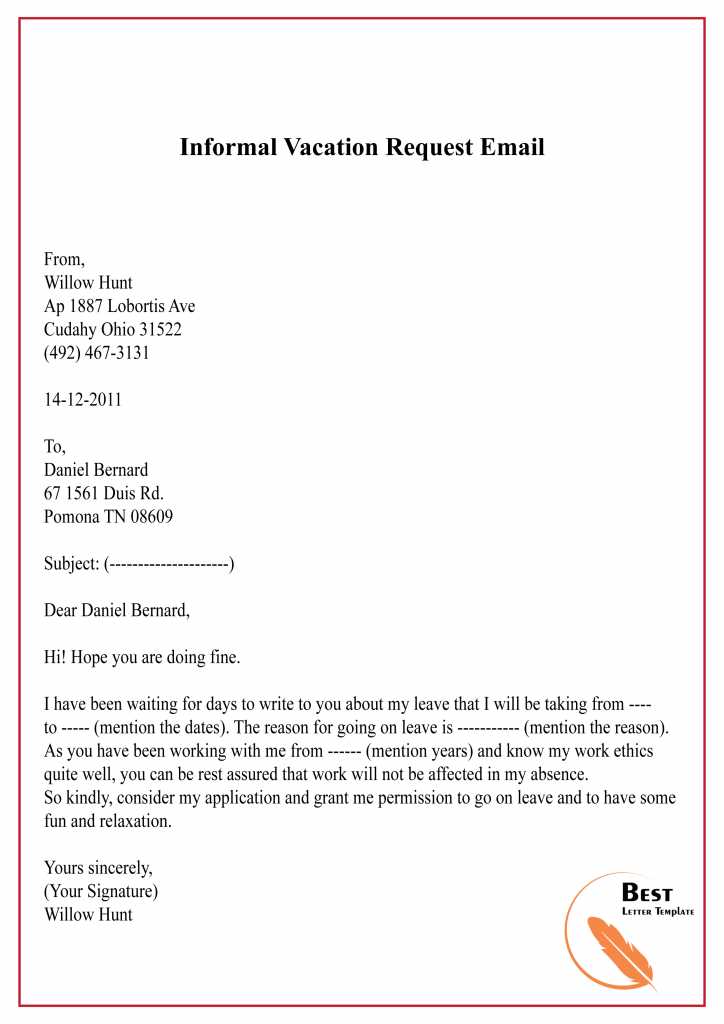 sabbatical leave request letter template