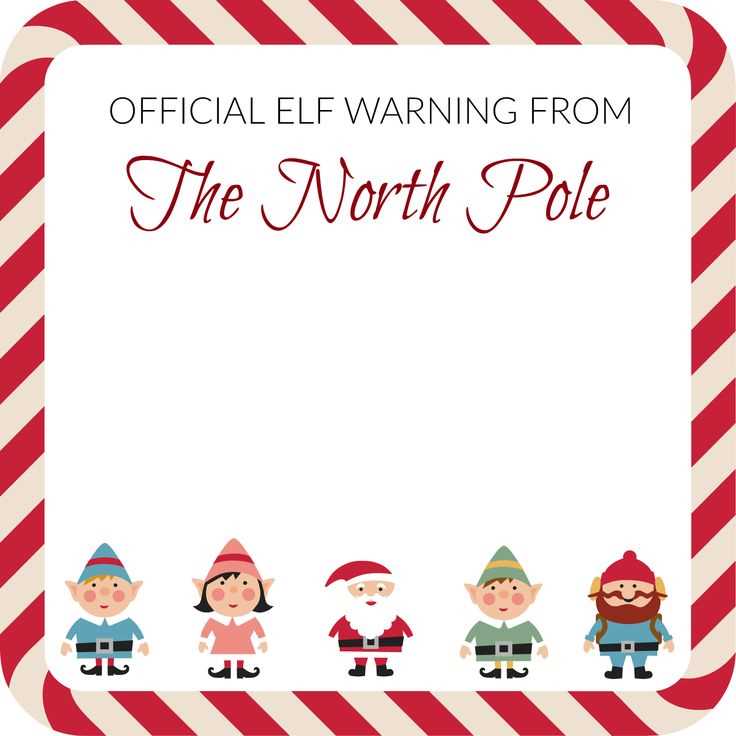 free printable elf on the shelf letter template