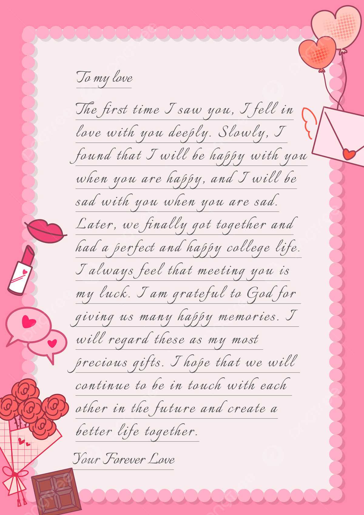 love letter template free