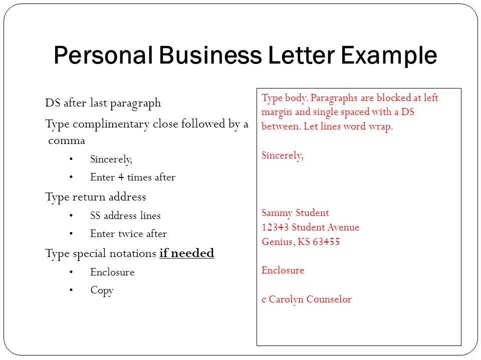 personal letter templates