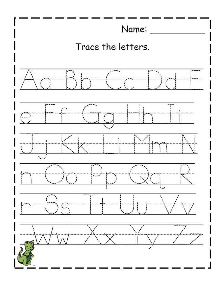 letter tracing templates for kindergarten