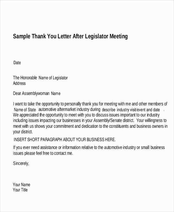 template for business thank you letter