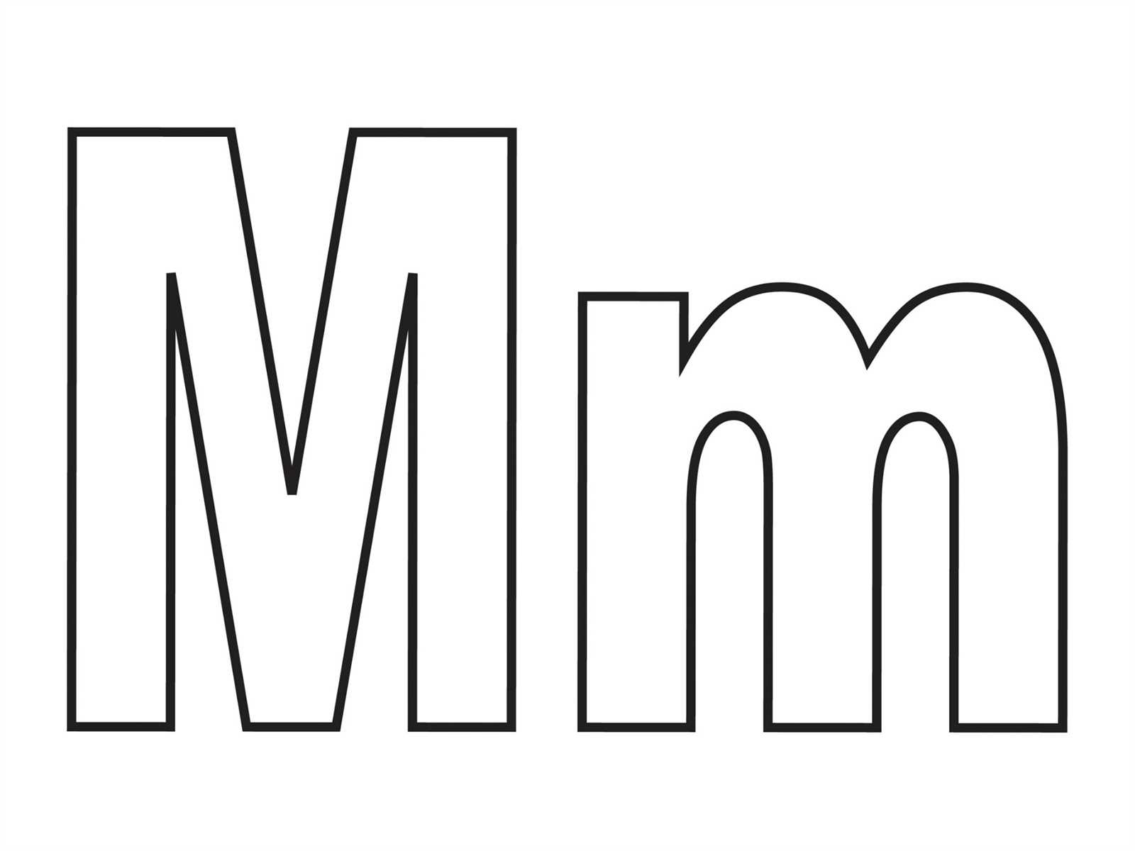 m and m letter template