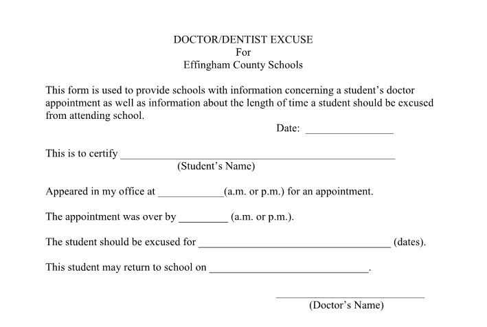 fake hospital appointment letter template