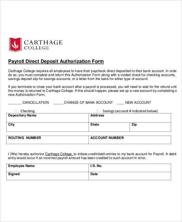 direct deposit letter template