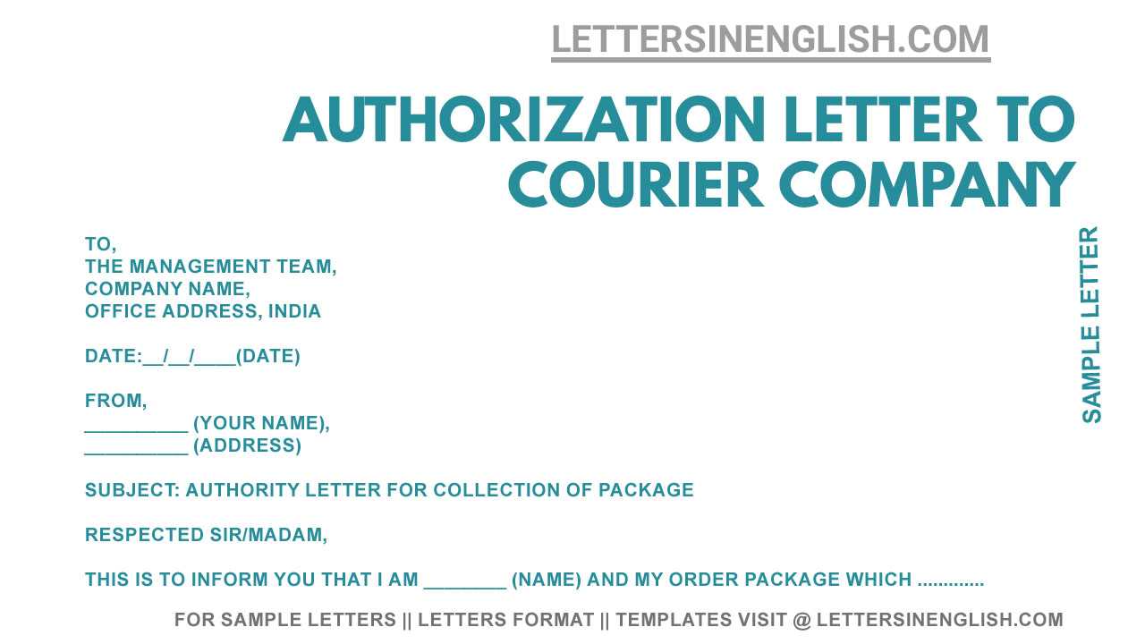 classified courier letter template