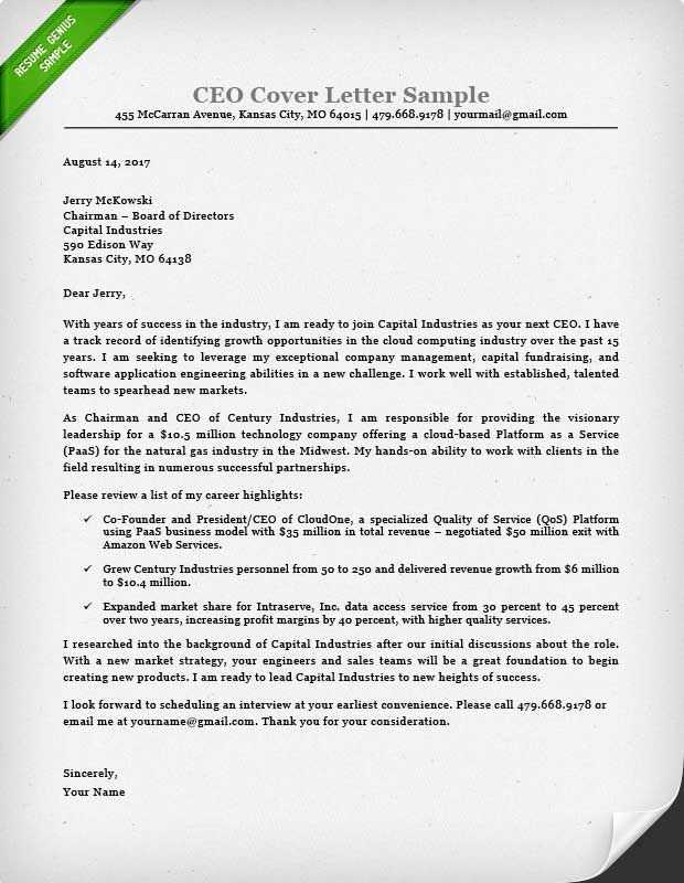 marketing executive cover letter template