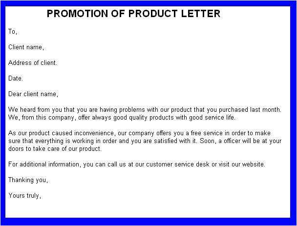 marketing letter template