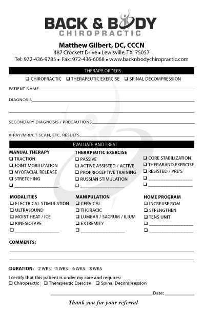 massage therapy referral letter template