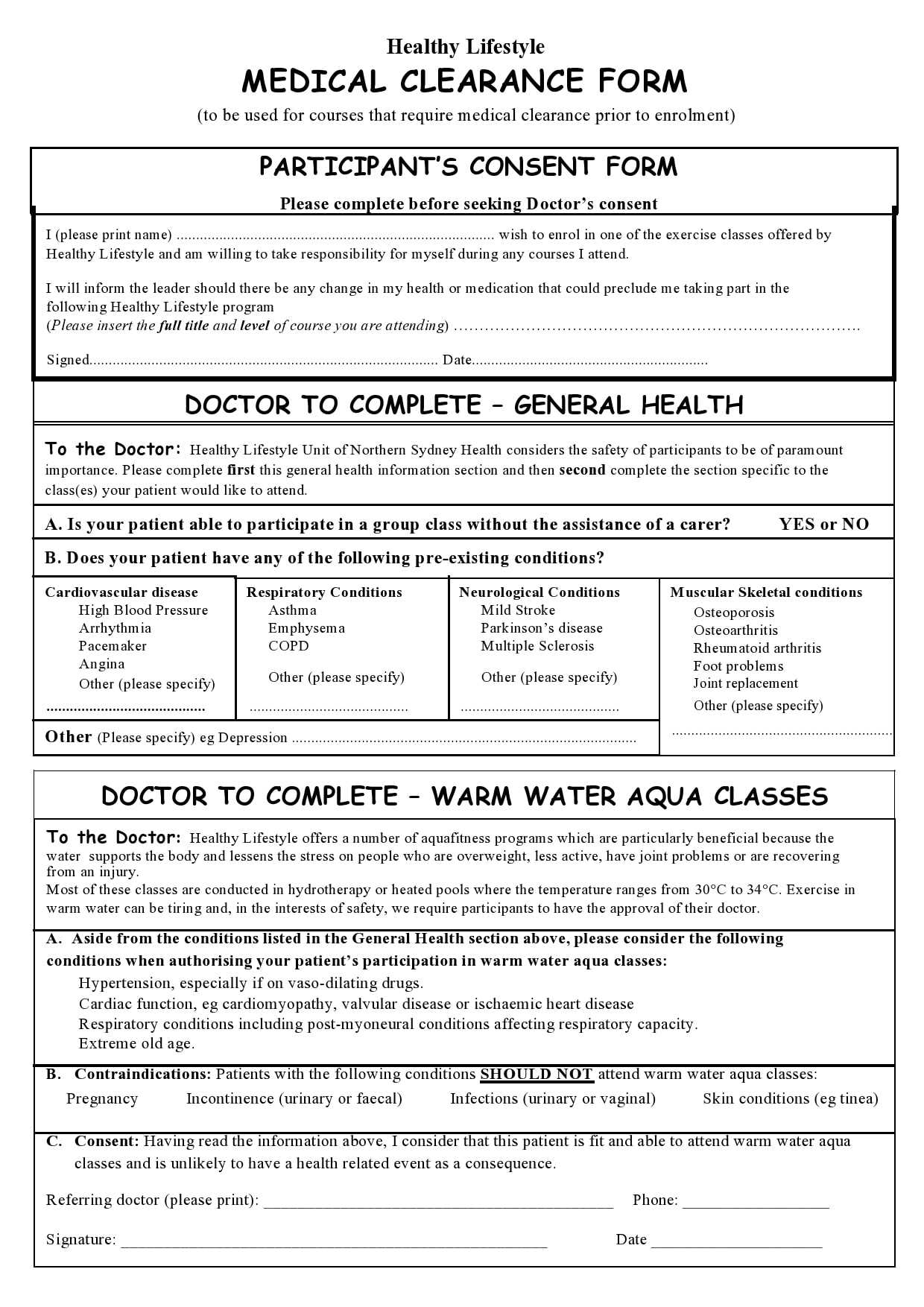 medical clearance letter template