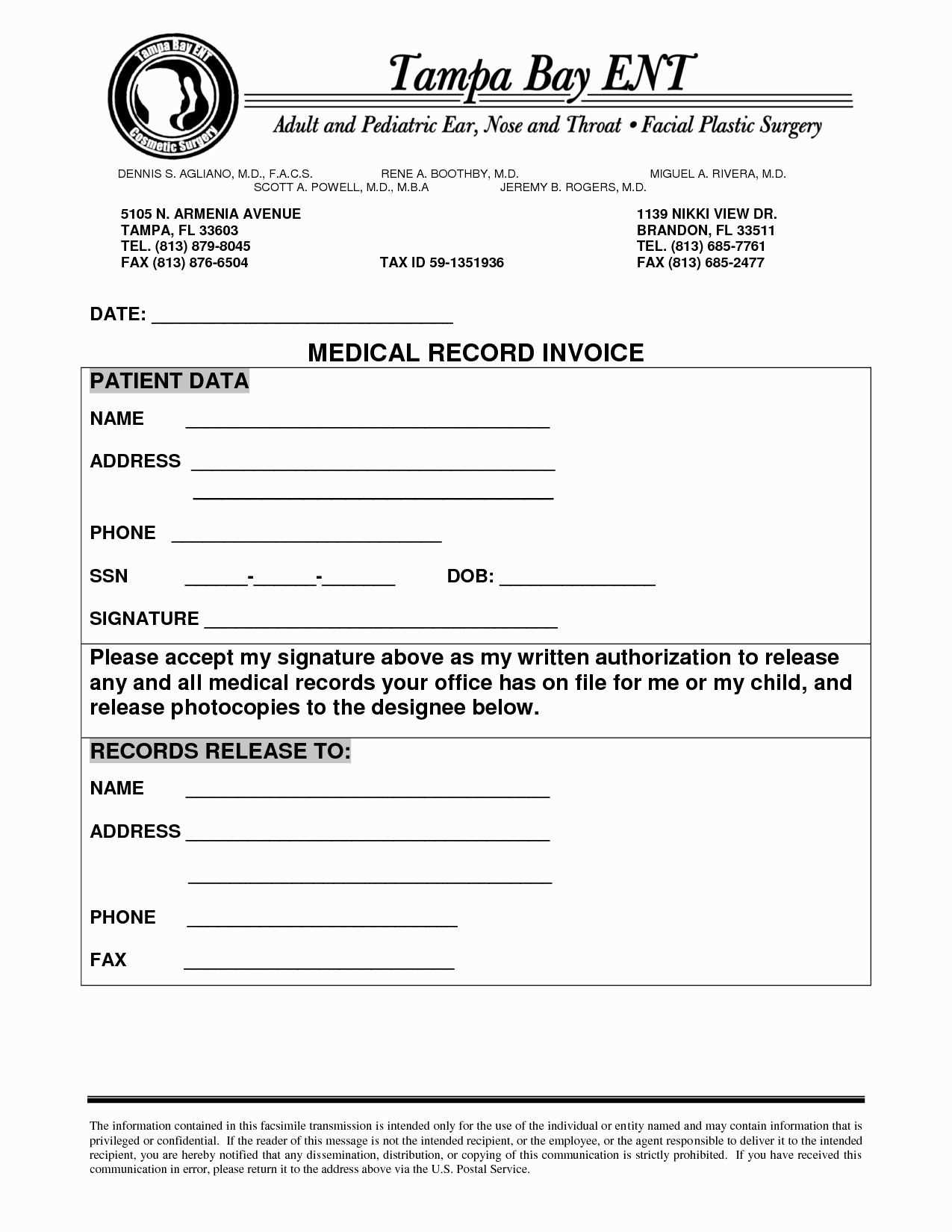 medical records release letter template