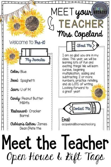 meet the teacher letter to parents template free