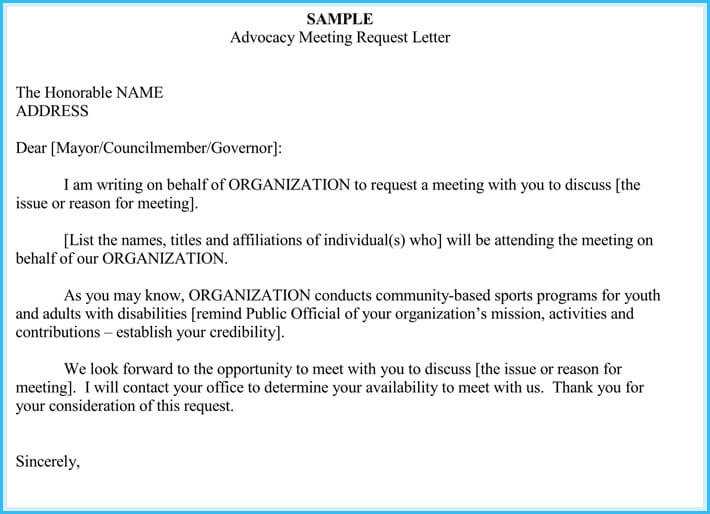 meeting letter template