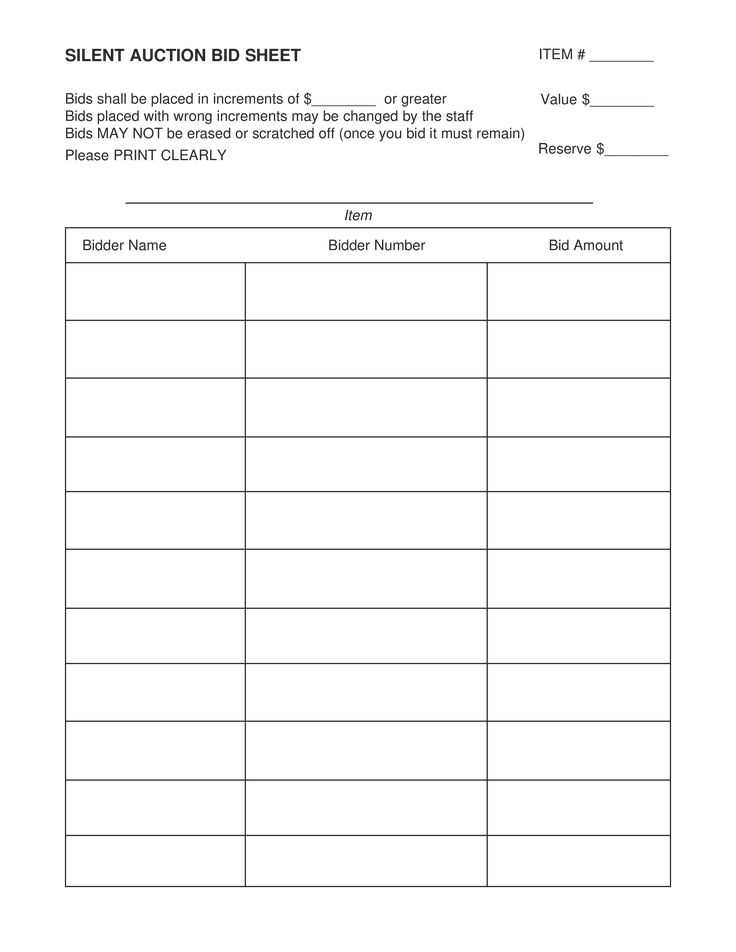 silent auction letter template