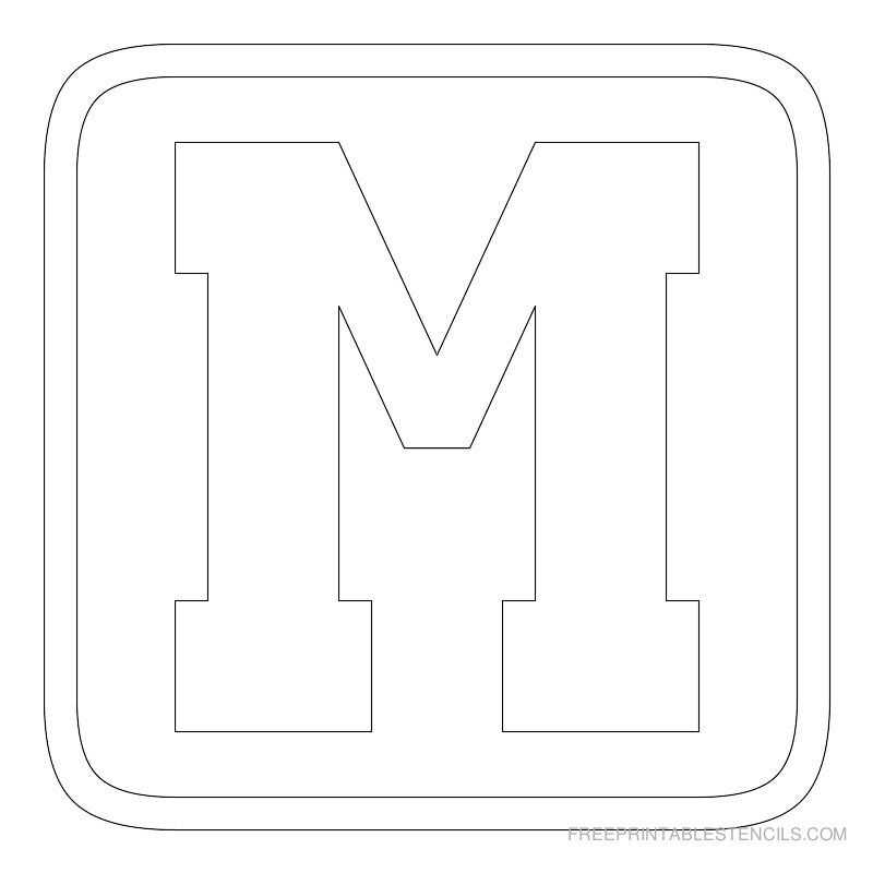 printable letter m craft template