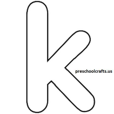 letter k cake template